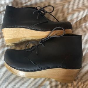 no. 6 lace up clog booties